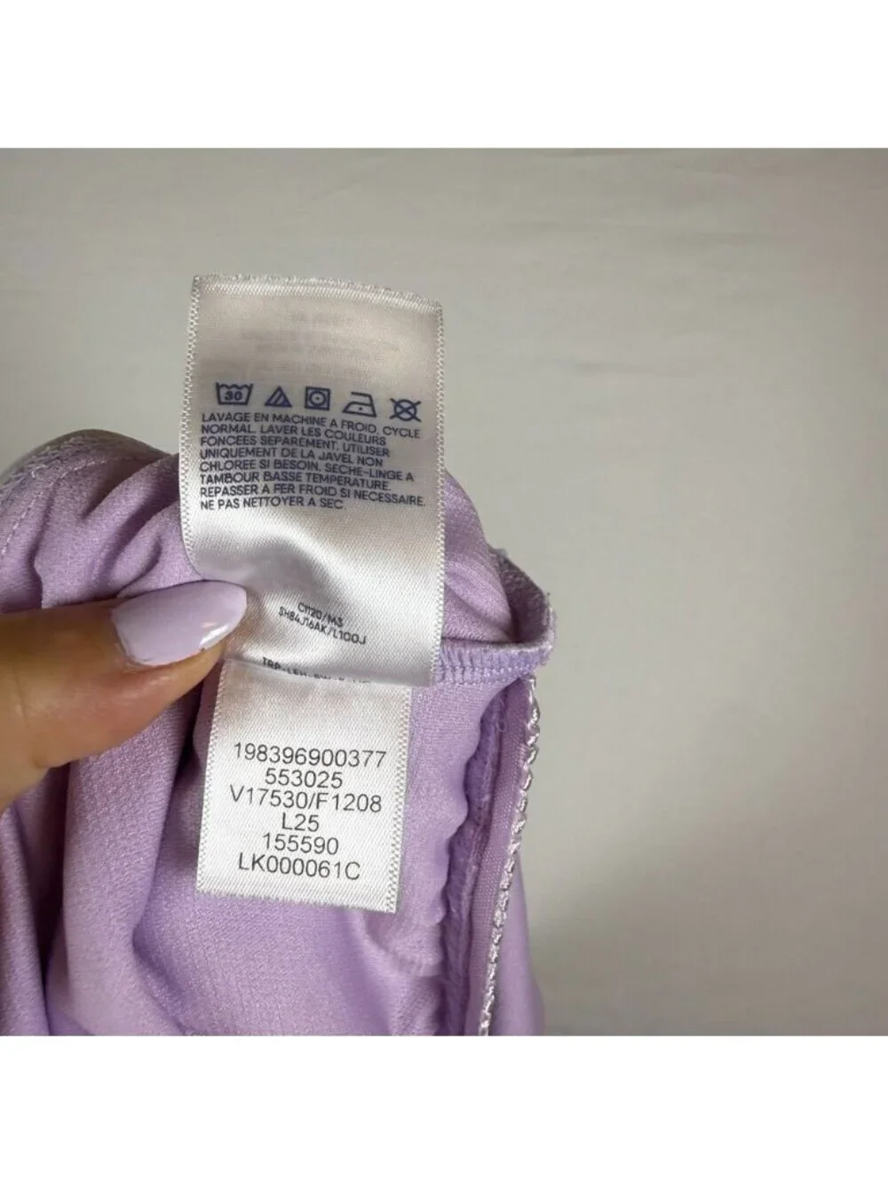 Lands' End Girls UPF 50+ One Piece Swimsuit XL 14-16 Lavender Floral